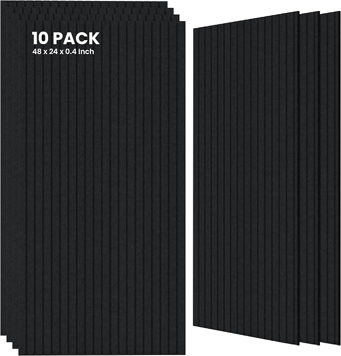 10 Pack Large Acoustic Panels, Sound Panels by TO-TH