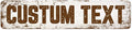 Custom Sign, Custom Street Sign, 11 Font Colors, 13 Font Styles, 4 Hole Options by MySignCenter