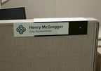 Quality Aluminum, Changeable Cubicle Nameplate Holder, Satin Silver Base - Image 2