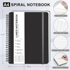 Lined Spiral Journal Notebook, A4 Spiral Notebook, 8.5''×11'' 100GSM Thick - Image 2