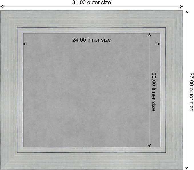 Amanti Art Silver Framed Magnetic Board 27x31 Medium Vision Board - Image 4