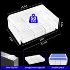 OPNICE Acrylic Clear Desk Organizers and Accessories, 2-Tier Computer Monitor - Image 7