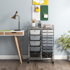 LDAILY 15 Drawer Rolling Storage Cart, Rolling Cart - Image 8
