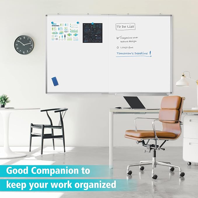 White Board Dry Erase 60x40, Large Magnetic Whiteboard Maxtek Dry Erase Boards - Image 4