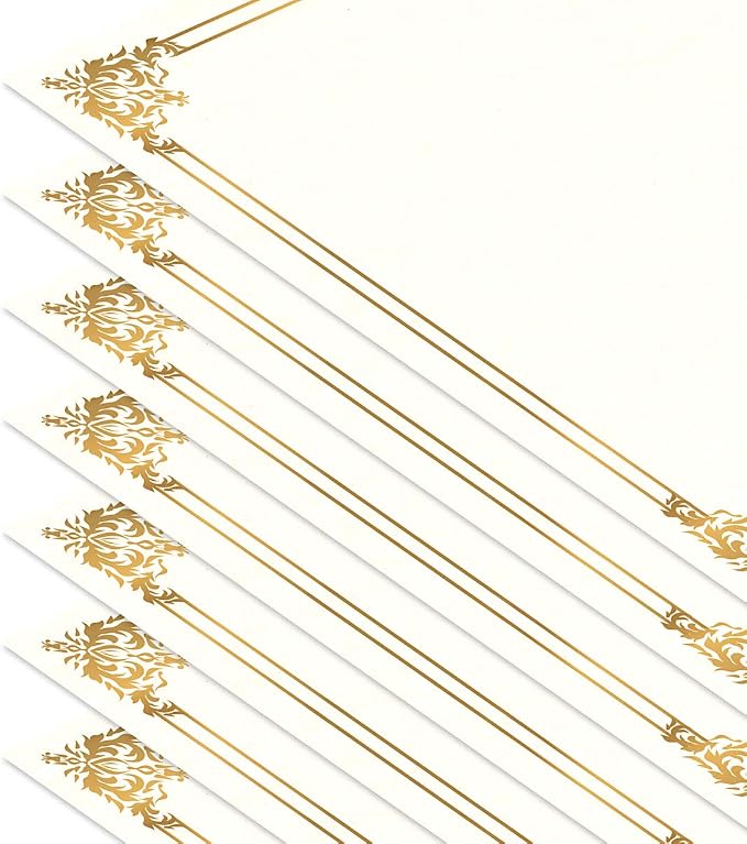 Empire Gold & White Parchment Certificate Papers - Image 4