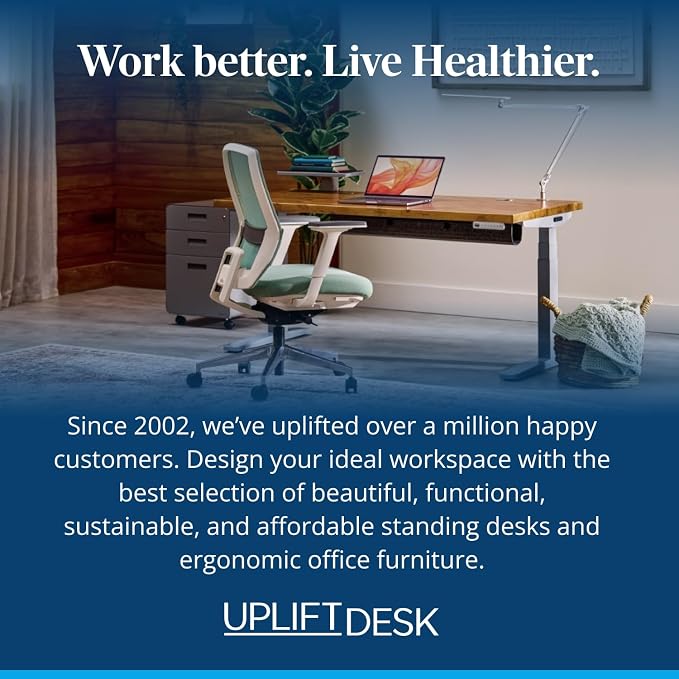 UPLIFTDESK V3 2-Leg Cherry Laminate Wood Standing Desk – Adjustable Height - Image 9