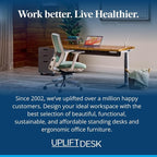 UPLIFTDESK V3 2-Leg Walnut Laminate Wood Standing Desk – Adjustable Height - Image 8