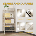 M MZG 1000 lbs 4-Shelf Standing Storage Shelves Heavy Duty Metal Shelving Unit - Image 7