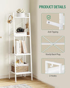 Hzuaneri Ladder Shelf, Bookshelf Bookcase, Freestanding Corner Storage Shelve - Image 3