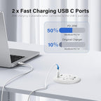 Desktop Power Grommet 3-inch Hole, 40W Total Fast Charging Station, 2 PD 20W - Image 4