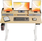 Claiks Standing Desk with Drawers, Stand Up Electric Standing Desk Adjustable by CLAIKS