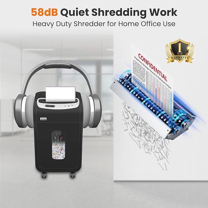VidaTeco Paper Shredder for Home Office Heavy Duty - Image 5