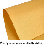 24 Sheets Gold Shimmer Cardstock 8.5 x 11 Metallic Paper, Goefun 80lb Card - Image 3