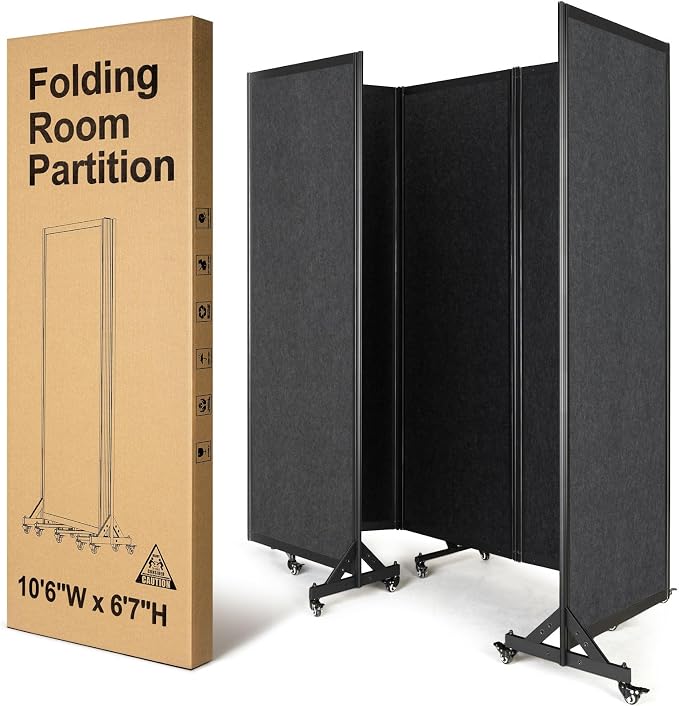 Strongbird Room Partition, Folding Privacy Divider, Office Partition Dividers by StrongBird