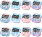 Weewooday 12 Pcs Digital Kitchen Magnetic Timer Bulk Classroom Count up by Weewooday