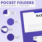 Two Pocket Folders, RAZCC 50 Pack 2 Pocket Folders Fit Letter Size Paper - Image 3