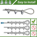 100PCS 3/8" M10 Zinc-Plated Wire Rope Clamps – Heavy Duty U-Bolt Cable Clips - Image 7