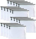 Oaimyy-18 PCS-Mesh Zipper Pouch, Plastic Zip File Folders Puzzle Bags Large by Oaimyy