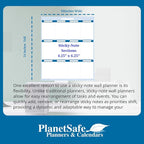 Sky Blue 12 Section Task, Objective and Goals Planning System Vertical 24" Tall - Image 3