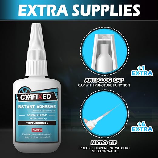Thin Super Glue Liquid, 56.8 Gram Super Fast CA Glue - Image 4