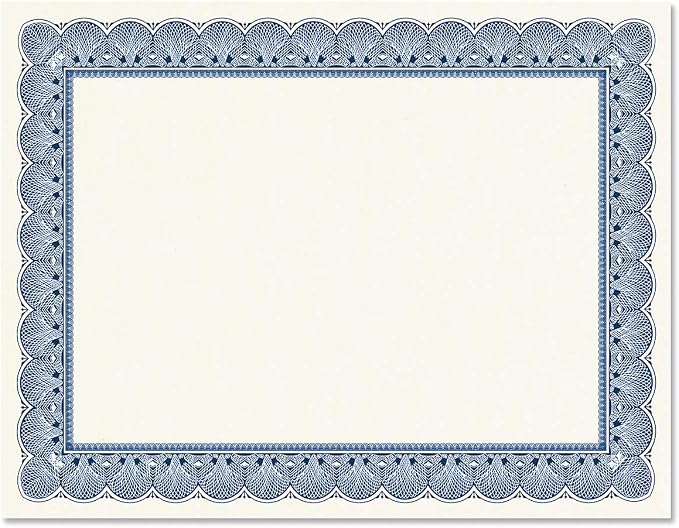 Elite Blue & White Parchment Certificate Papers - Image 2