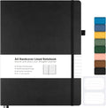 Lined Journal Notebook, 8.5" x 11" Hardcover Leather Notebook by MALEDEN