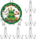 LonlyEagle 6 Pack 9 Inch Clear Plastic Easels or Stand/Plate Holders to Display by LonlyEagle