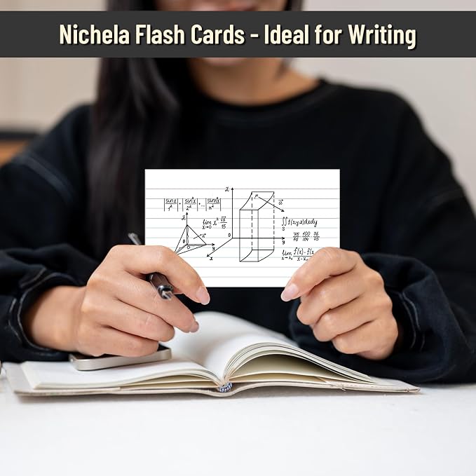300 Count Index Cards 3 x 5 Inch Ruled White Index Cards, Flash Cards College - Image 5