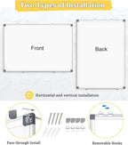 AMUSIGHT Double-Sided Magnetic Whiteboard, Large White Board Marker Board - Image 6