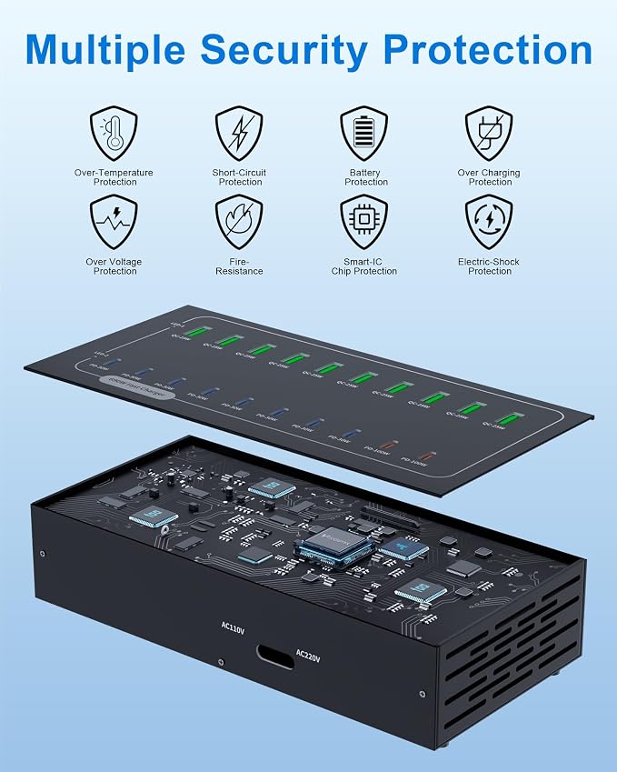 690W USB Charging Station, 20 Port Fast Charging Station - Image 6