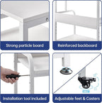 Fannova Printer Stand, 32.3" x 18.9" x 32.1" Extra Large Printer Table - Image 8