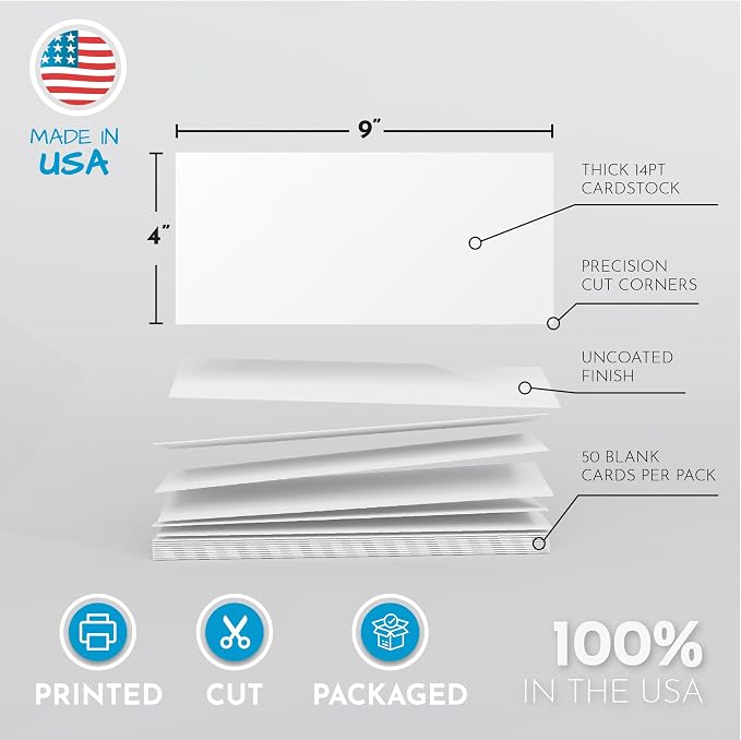 Home Advantage 4x9 Index Rack Business Marketing Note Cards Blank White - Image 5