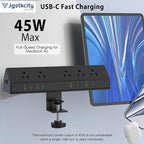 Jgstkcity Desk Clamp Power Strip, 45W Fast Charging Station, 4 USB-C, 4 USB-A - Image 3