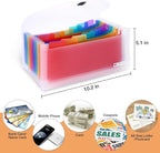 2 Pack 13-Pockets Expanding Accordion File Folder Mini Organizer Wallet - Image 2