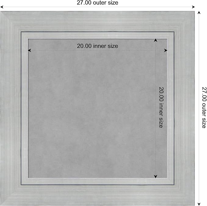 Amanti Art Silver Framed Magnetic Board 27x27 Medium Vision Board - Image 3