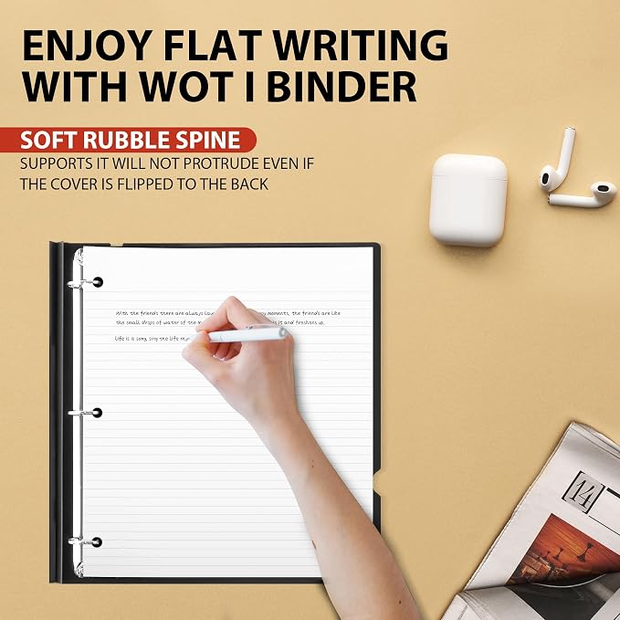 WOT I 12-Pack Telescoping 3 Ring Binder, Expandable Flexible Binder - Image 3