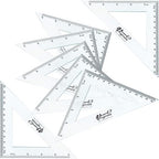 Virginia's Store 5 inch/13cm 90 Set-Squares Pack of 24, Crystal Clear - Image 6
