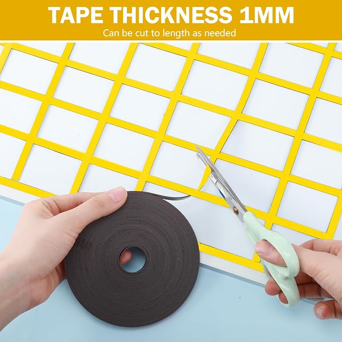 AmazingSpark Magnetic Tape Roll Thin Strips, 0.39 Inch x 33 Feet Magnetic Board - Image 4