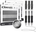 Lekreo Classic Retractable Gel Roller Pens, 0.7mm Fine Point Black Ink by Unknown