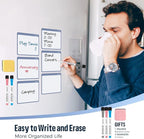 loukin Dry Erase Mini Note 6 Pack, Electrostatic Adsorption Whiteboard Sticker - Image 3