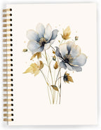 JWVK Vintage Wild Flower Botanical Plant Notebook 02, Rustic Spring Floral by JWVK