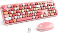 MOFII Wireless Keyboard and Mouse Combo, 2.4GHz Retro Full Size by MOFII