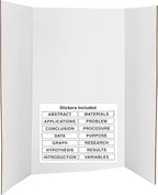 Trifold Poster Board 36" x 48" White Presentation Board by ENDAY