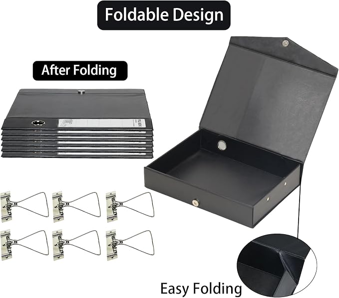 URbantin 6 Pack Foldable Plastic Box Files A4 - Image 2