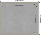 Amanti Art Grey Framed Magnetic Board 22x26 Medium Vision Board - Image 3