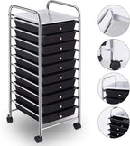 Giantex 10 Drawer Rolling Storage Cart Scrapbook Paper Office School Organizer - Image 6