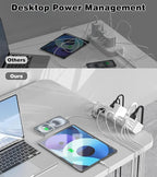 40W Fast Charging Station, Desk Clamp Power Strip, 4 USB-C Ports & 8 AC Outlets - Image 4
