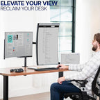 VIVO Dual Monitor Desk Mount, Heavy Duty Fully Adjustable Stand, Fits 2 LCD LED - Image 9