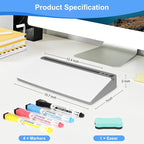 Desktop Glass Whiteboard with Storage, Desk Organizers and Accessories with - Image 6