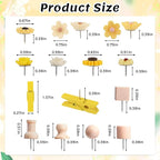 78 Pieces Push Pins Set Cute Thumb Tacks Decorative Flower Push Pins - Image 2